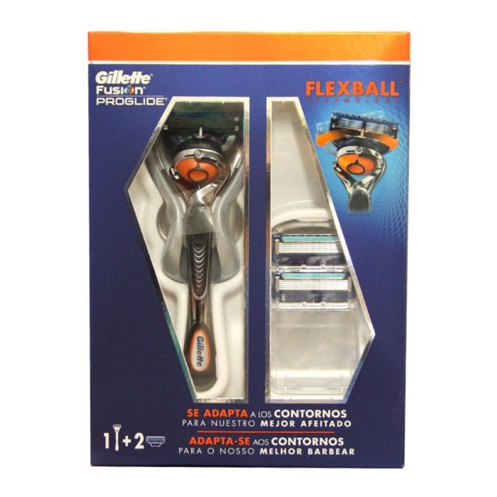 Gillette Fusion pro-glide flexball cuchillas de afeitar 1un + recambios 2u.