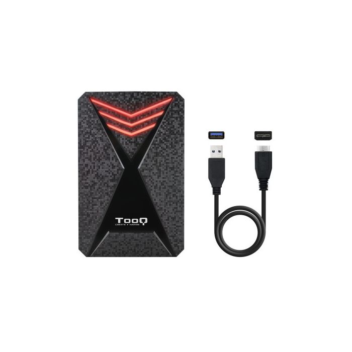 Carcasa para Disco Duro TooQ TQE-2550RGB 2,5" USB 3.0 RGB Negro 4