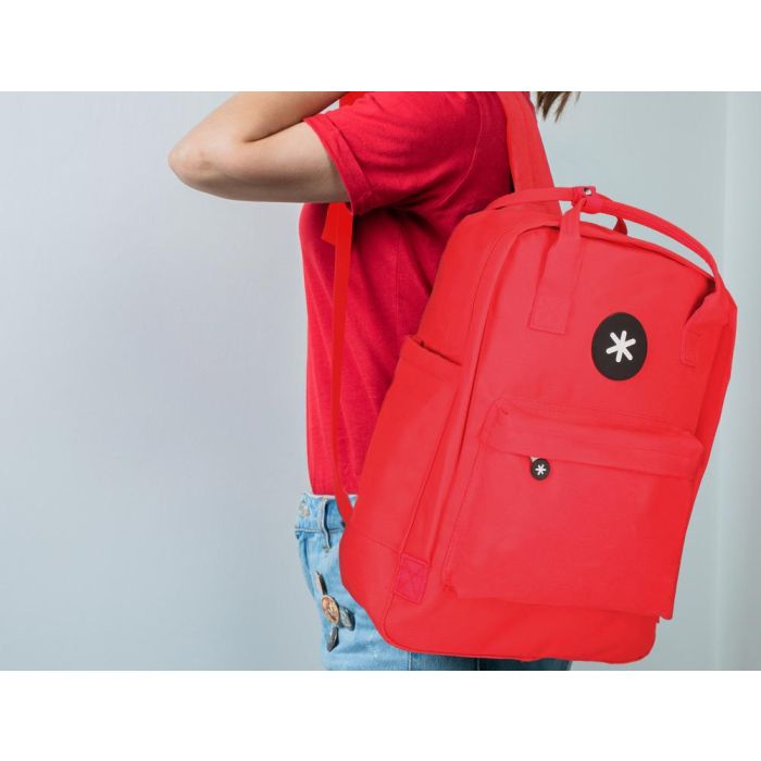 Cartera Antartik Mochila 2 Asas Y Bolsillos Exteriores Rojo 300x115X390 mm 14