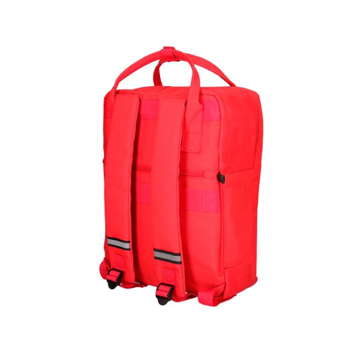 Cartera Antartik Mochila 2 Asas Y Bolsillos Exteriores Rojo 300x115X390 mm 4