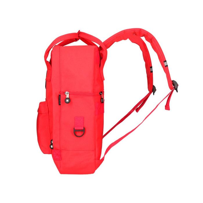 Cartera Antartik Mochila 2 Asas Y Bolsillos Exteriores Rojo 300x115X390 mm 7