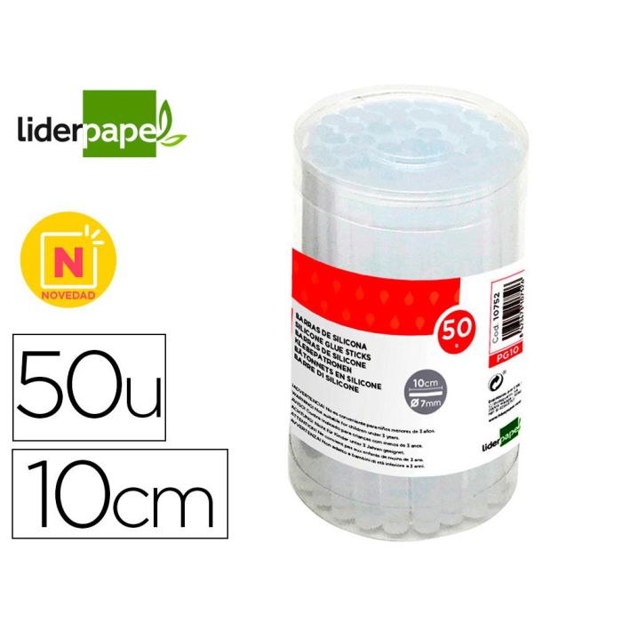 Barra Termofusible Liderpapel De 7 mm De Diametro X 100 mm De Alto Caja De 50 Unidades