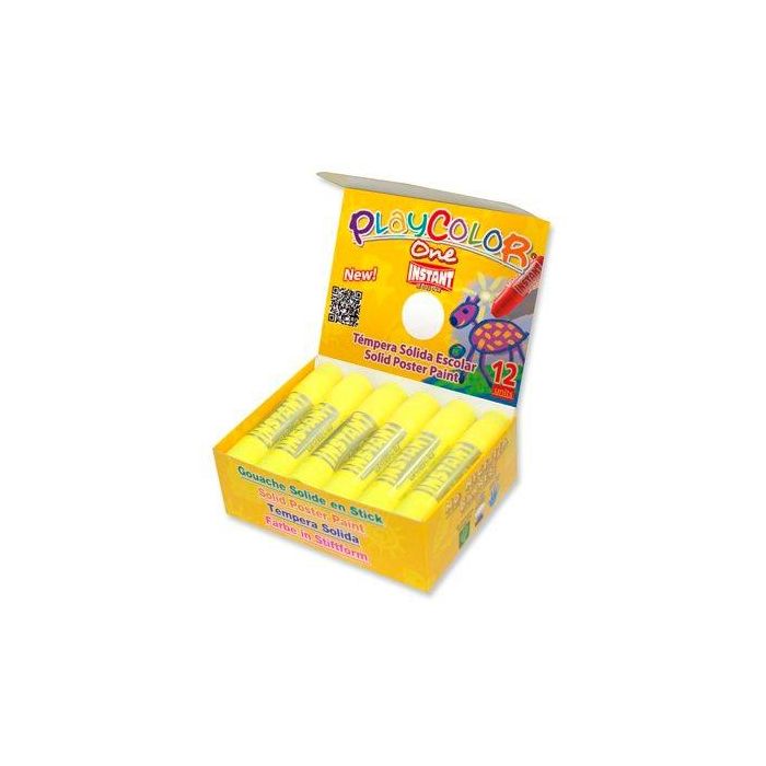Tempera solida en barra playcolor escolar caja de 12 colores surtidos :  : Juguetes y juegos