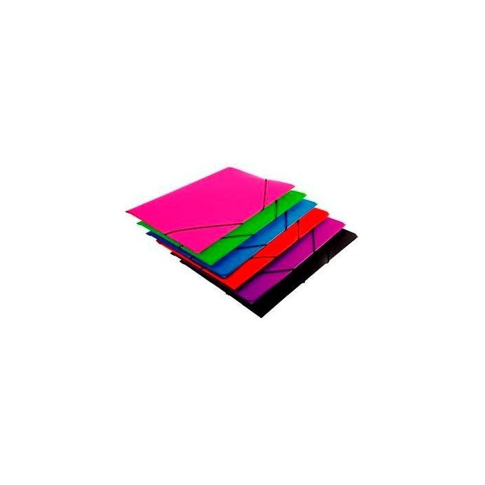 Mariola Carpeta con gomas polipropileno 450 micras solapa folio colores surtidos