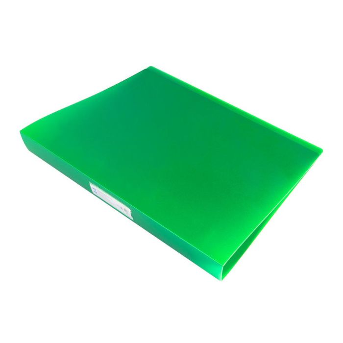 Carpeta Liderpapel 4 Anillas 25 mm Mixtas Polipropileno Din A4 Verde Manzana Opaco 4