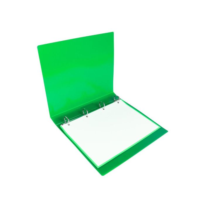 Carpeta Liderpapel 4 Anillas 25 mm Mixtas Polipropileno Din A4 Verde Manzana Opaco 7