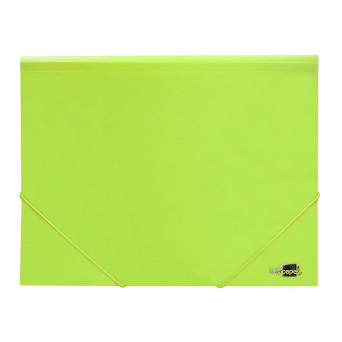 Carpeta Liderpapel Gomas Solapas Polipropileno Din A4 Amarillo Fluor Opaco 1