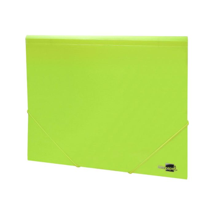 Carpeta Liderpapel Gomas Solapas Polipropileno Din A4 Amarillo Fluor Opaco 2