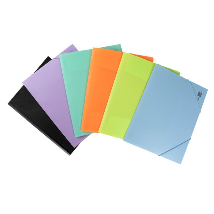 Carpeta Liderpapel Gomas Solapas Polipropileno Din A4 Verde Manzana Opaco 8