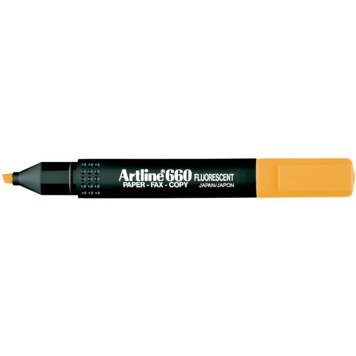 Rotulador Artline Fluorescente Ek-660 Naranja Punta Biselada 12 unidades 2