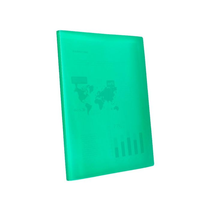 Carpeta Liderpapel Escaparate 10 Fundas Polipropileno Din A4 Verde Translucido 1