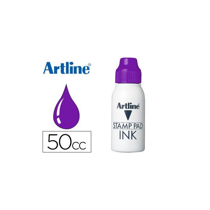 Tinta Tampon Artline Violeta Bote 50 Cc