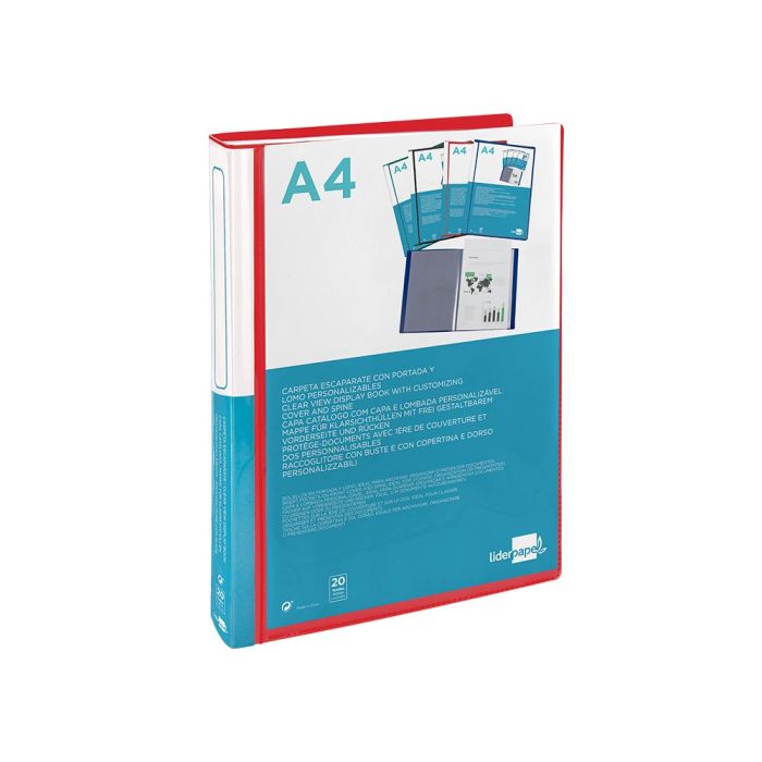 Carpeta Liderpapel Personaliza 20 Fundas Canguro Polipropileno Din A4 Rojo Translucido Portada Y Lomo 3 Carpeta Liderpapel Personaliza 20 Fundas Canguro Polipropileno Din A4 Rojo Translucido Portada Y Lomo 3