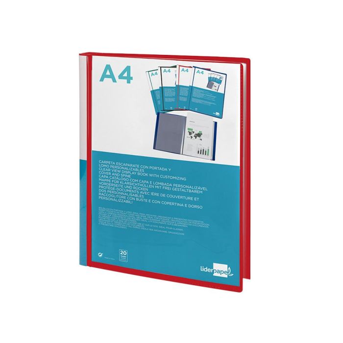 Carpeta Liderpapel Personaliza 20 Fundas Canguro Polipropileno Din A4 Rojo Translucido Portada Y Lomo 4 Carpeta Liderpapel Personaliza 20 Fundas Canguro Polipropileno Din A4 Rojo Translucido Portada Y Lomo 4