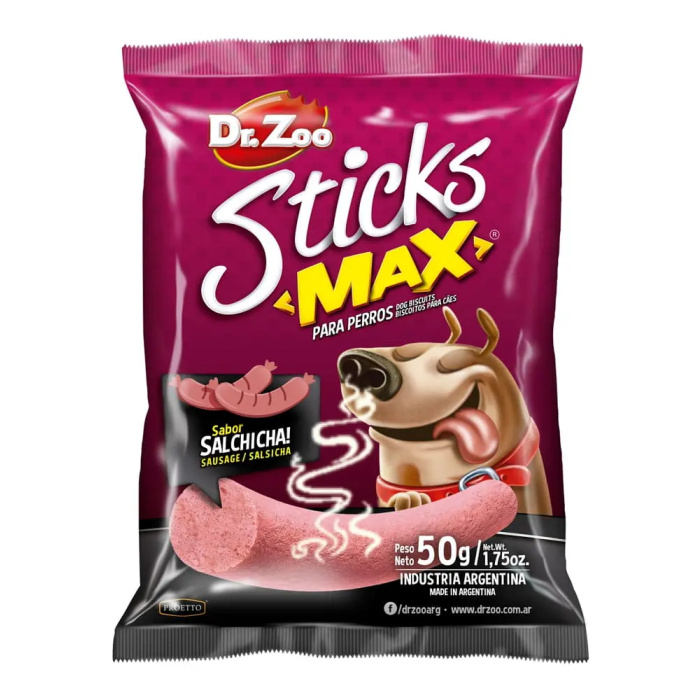 Dr Zoo Perro Sticks Max Salchicha 12x50 gr