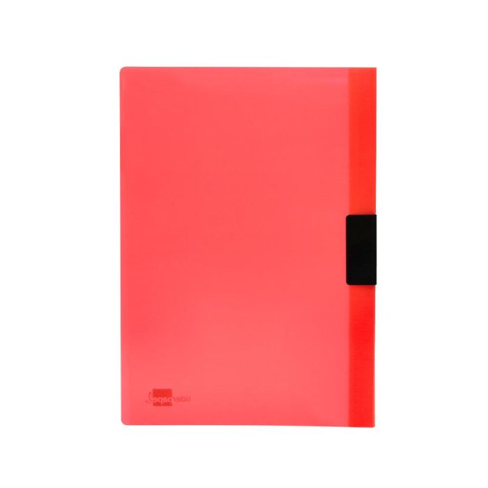 Carpeta Liderpapel Dossier Pinza Lateral Polipropileno Din A4 Rojo Translucido 30 Hojas Pinza Deslizante 2