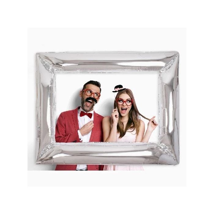 Oh Yeah Globo Helio Marco Photocall 87x68 cm Plata Metalizado Oh Yeah Globo Helio Marco Photocall 87x68 cm Plata Metalizado