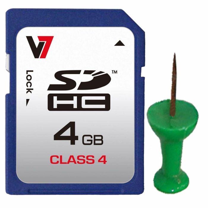 Tarjeta de Memoria Micro SD con Adaptador V7 VASDH4GCL4R-2E       1