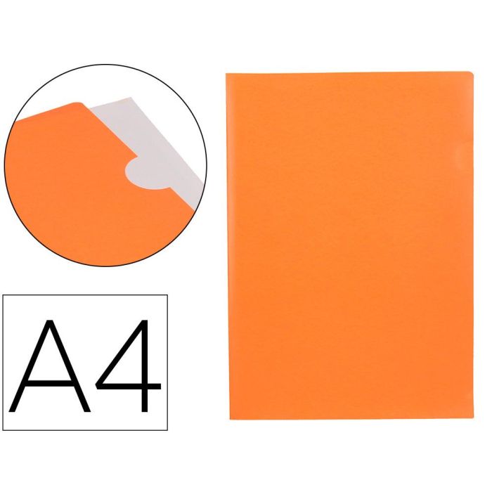 Liderpapel Carpeta Dossier Uñero Polipropileno Naranja Fluor Opaco DIN A4 para 20 Hojas, 180 Micras Liderpapel Carpeta Dossier Uñero Polipropileno Naranja Fluor Opaco DIN A4 para 20 Hojas, 180 Micras