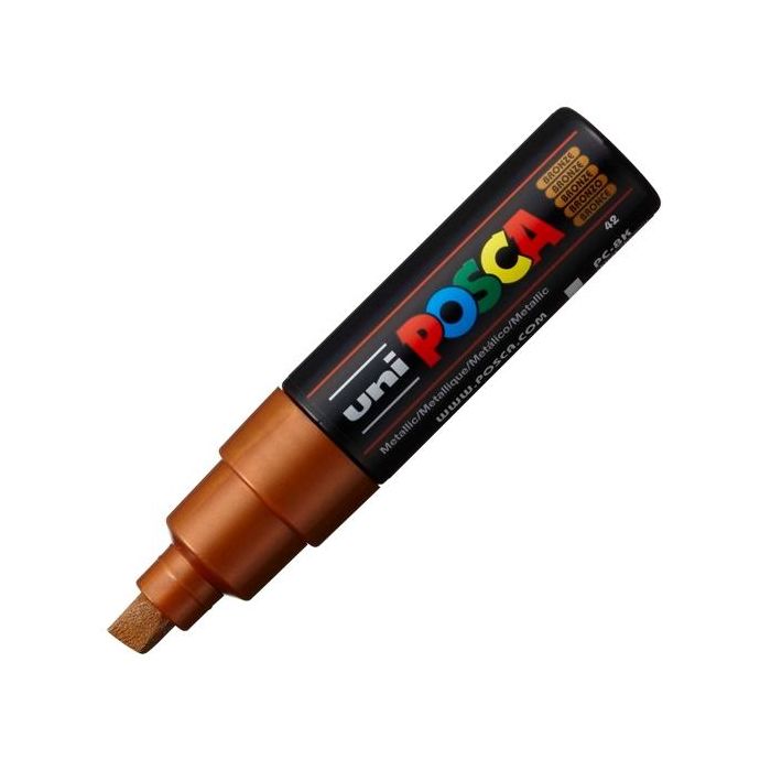 Posca Marcador pc-8k no permanente punta biselada 8.0mm bronce metálico Posca Marcador pc-8k no permanente punta biselada 8.0mm bronce metálico