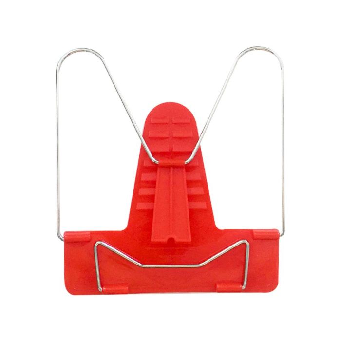 Liderpapel Atril Base Plástico Ángulo Ajustable Soporte Parte Posterior 190x215 mm Rojo