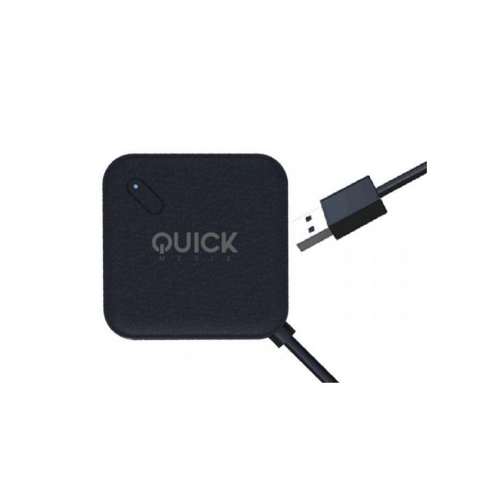 Quick Media QMH304PB hub de interfaz USB 3.2 Gen 1 (3.1 Gen 1) Type-A 5000 Mbit/s Negro