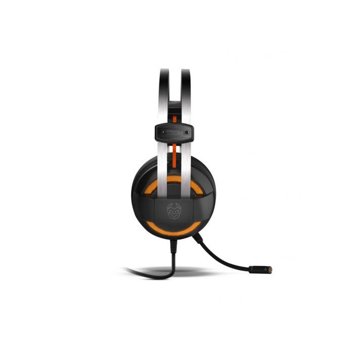Auriculares con Micrófono Gaming Krom Kode Negro/Naranja Negro 6