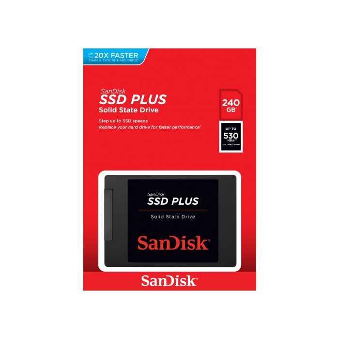 Disco Duro SanDisk Plus SDSSDA-240G-G26 2.5" SSD 240 GB Sata III 240 GB DDR3 SDRAM SSD 2