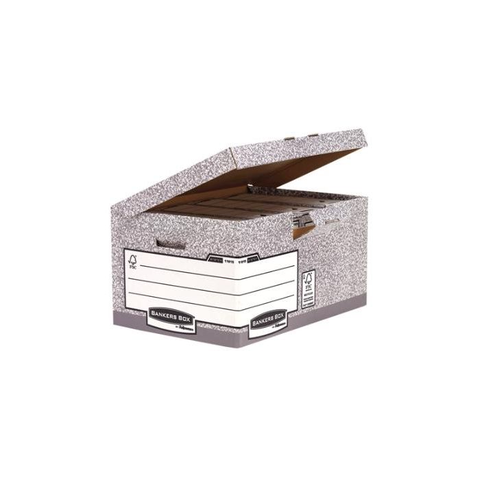 Fellowes Maxi contenedor de archivos con tapa fija gris Fellowes Maxi contenedor de archivos con tapa fija gris