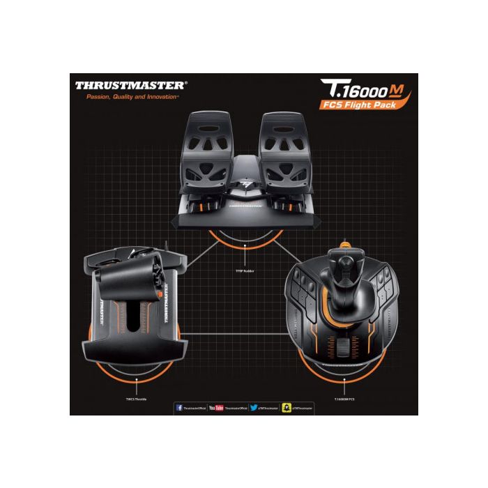 Thrustmaster T.16000M FCS Flight Pack Palanca de mando Mac,PC Analógico/Digital USB Negro 7