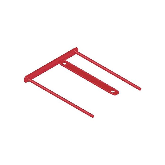 Fellowes Pack de 100 fasteners de plástico d-clip rojo Fellowes Pack de 100 fasteners de plástico d-clip rojo