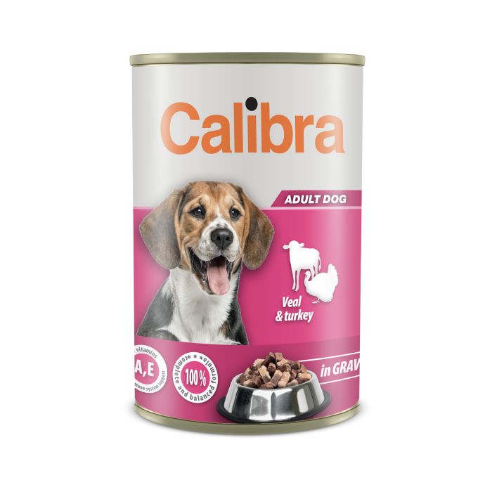 Calibra Dog Premium Ternera Y Pavo En Salsa 12x1240 gr Calibra Dog Premium Ternera Y Pavo En Salsa 12x1240 gr