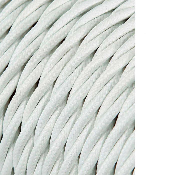 Edm Cable Textil Trenzado H03VV-F 2 x 0,75 mm² Gris Plateado Bobina 25 m