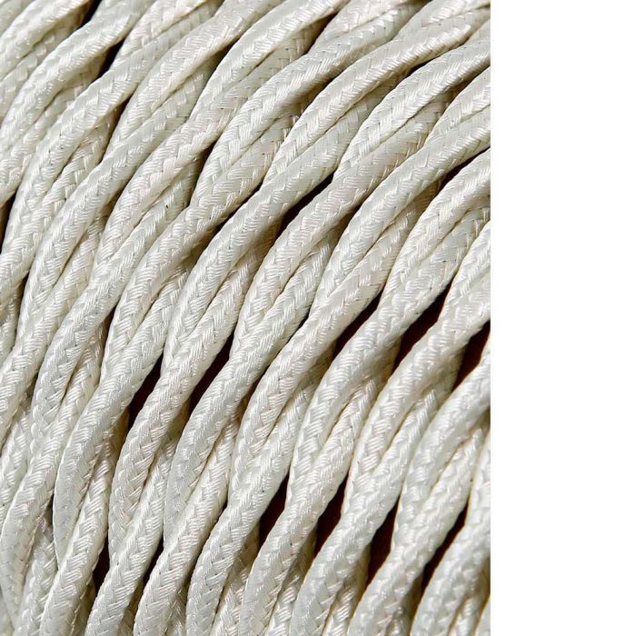 Edm Carrete Cable Textil Trenzado H03VV-F 2 x 0,75 mm² Algodón 25 Metros