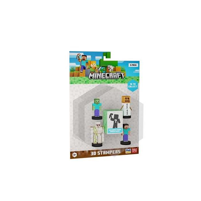 Figura minecraft pack de 5. un personaje sorpresa! 5cm - modelos surtidos