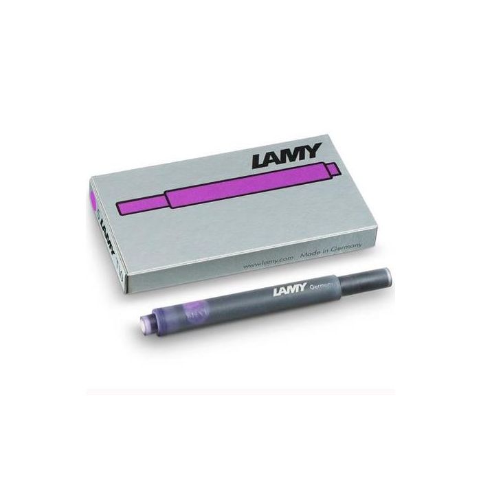 Lamy cartucho t10 recambio para pluma tinta violeta caja 5u