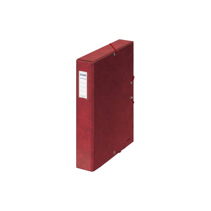 Cajas de Proyectos Cartón Forrado Lomo de 5 Cm Rojo con Etiqueta 245X350X50 Dohe 09729