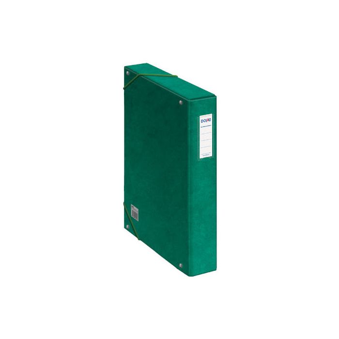 Cajas de Proyectos Cartón Forrado Lomo de 5 Cm Verde con Etiqueta 245X350X50 Dohe 09730