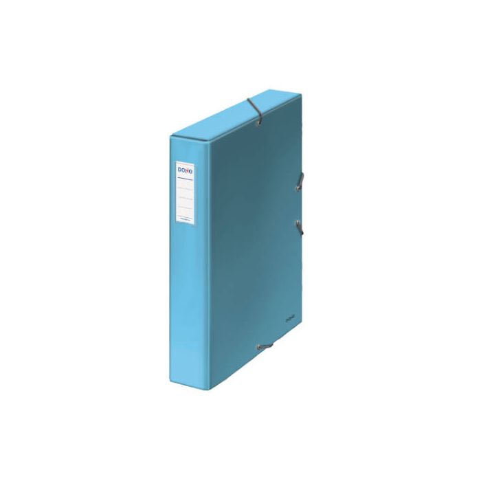 Cajas de Proyectos Cartón Forrado Lomo de 5 Cm Azul Claro con Etiqueta 245X350X50 Dohe 10360