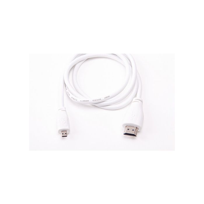 Raspberry Pi T7689AX cable HDMI 1 m HDMI tipo A (Estándar) HDMI tipo D (Micro) Blanco 2