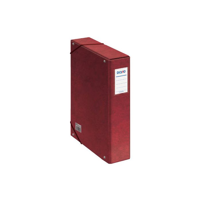 Cajas de Proyectos Cartón Forrado Lomo de 7 Cm Rojo con Etiqueta 245X350X70 Dohe 09737