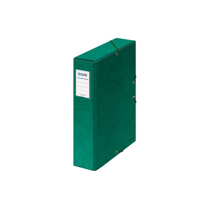 Cajas de Proyectos Cartón Forrado Lomo de 7 Cm Verde con Etiqueta 245X350X70 Dohe 09738