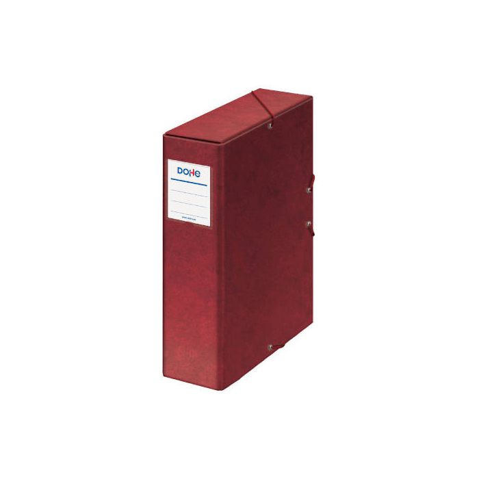 Cajas de Proyectos Cartón Forrado Lomo de 9 Cm Rojo con Etiqueta 245X350X90 Dohe 09745
