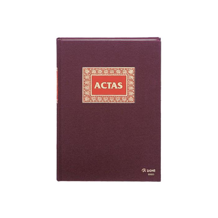 Libro de Actas DOHE 09905 100 Hojas Burdeos A4