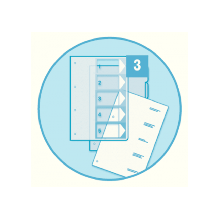 Indices de Proyectos Polipropileno 1-12 Posiciones Imprimibles Formato A4 Maxi Esselte 100214 3