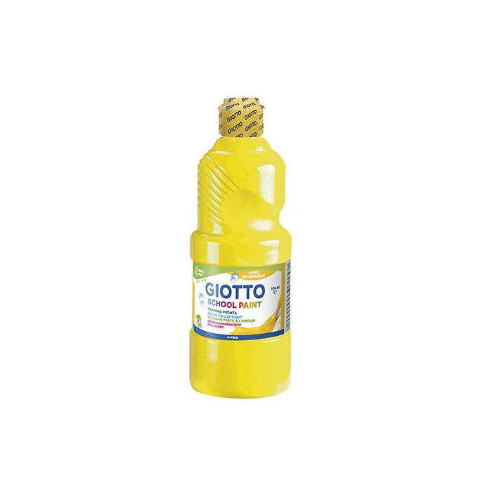 Giotto Témpera Escolar Lavable Amarillo Botella 500 mL