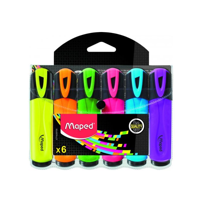 Maped Marcador fluorescente peps classic colores surtidos en estuche de 6