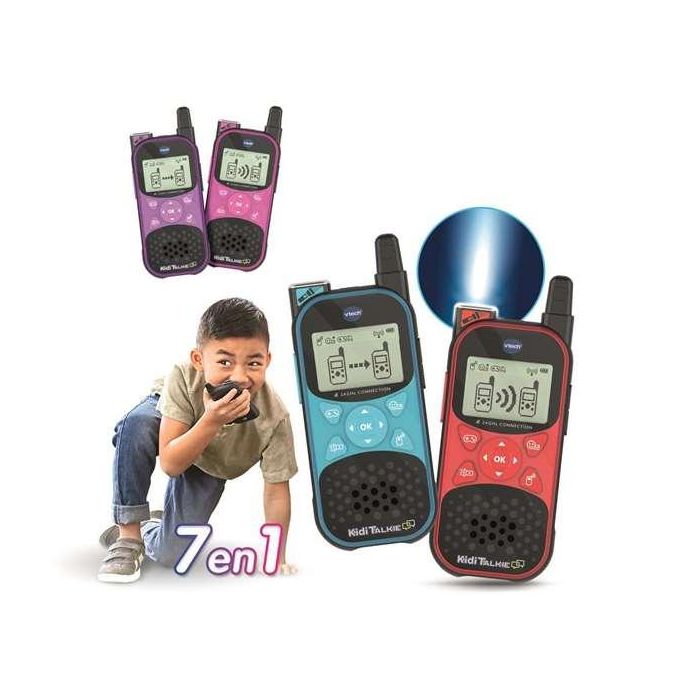 Walkie Talkie KidiTalkie Explorer rosa con linterna y pantalla con luz ¡incluye 4 juegos! 1