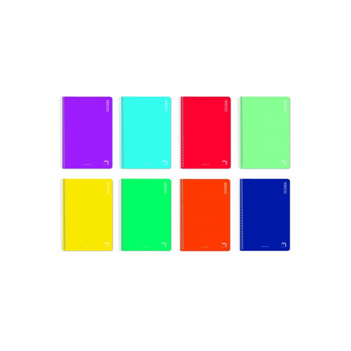 PACSA Cuaderno Basic tapa carton 80h 60g milimetrado cuarto colores surtidos