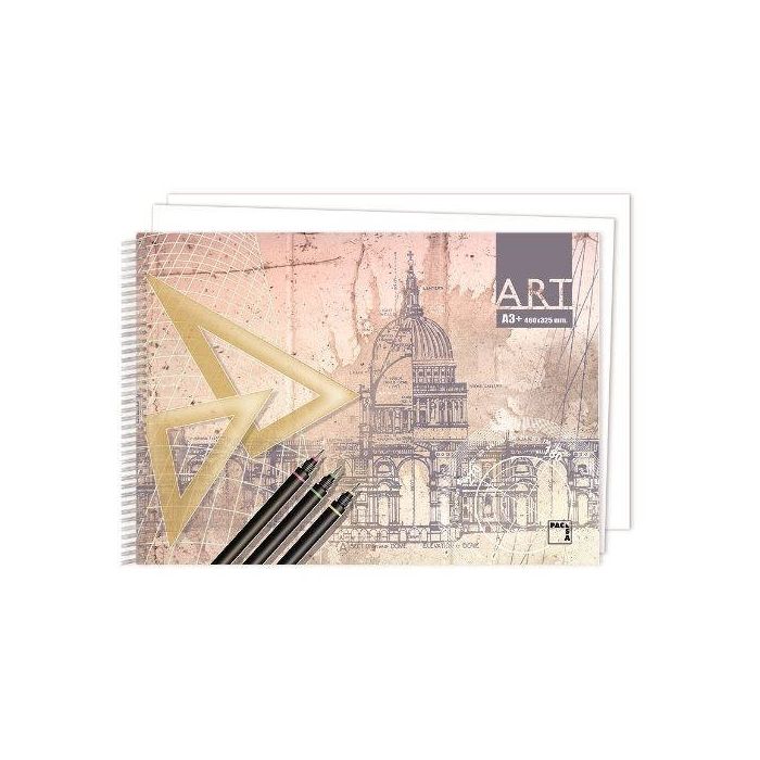 Cuaderno Blocks Dibujo Art 140 Grs. A3+ (460 X 325Mm.) 20 Hojas Liso sin Recuadro Pacsa 18843 5 unidades